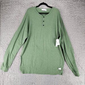 Kinetix Shirt Mens XXXL Green Long Sleeve Henley *NWT*